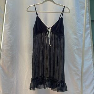 Black slip babydoll dress